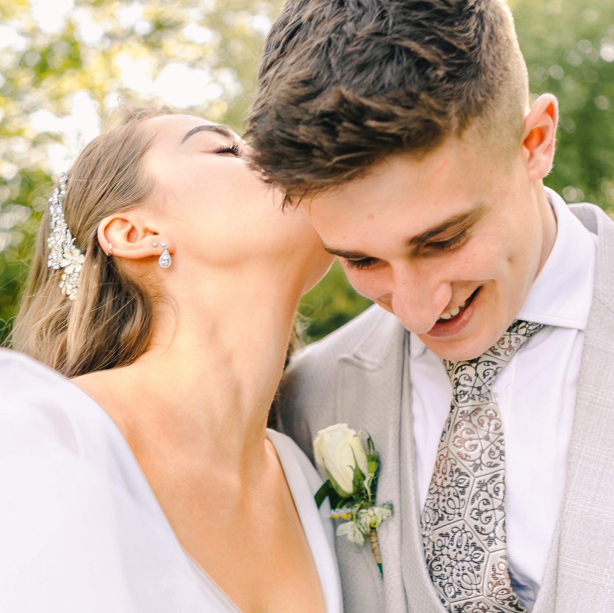 A couple photographed on their day
